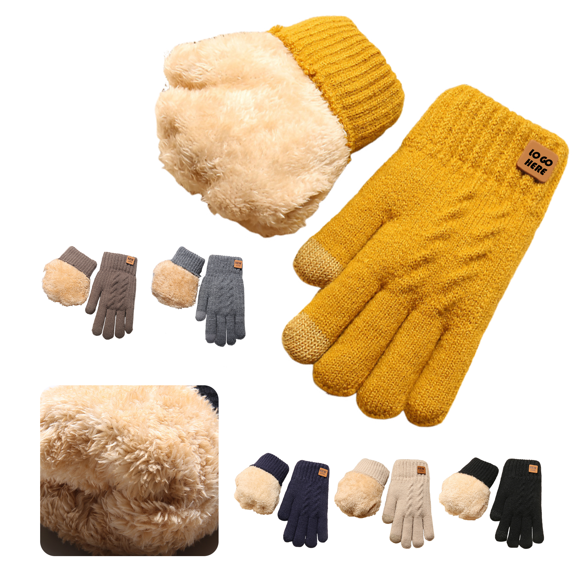 Multi Color Conductive Warm Gloves 2