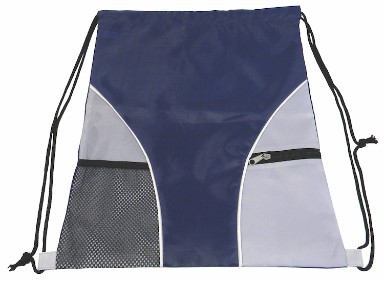Drawstring Bag w/Mesh Pocket 2