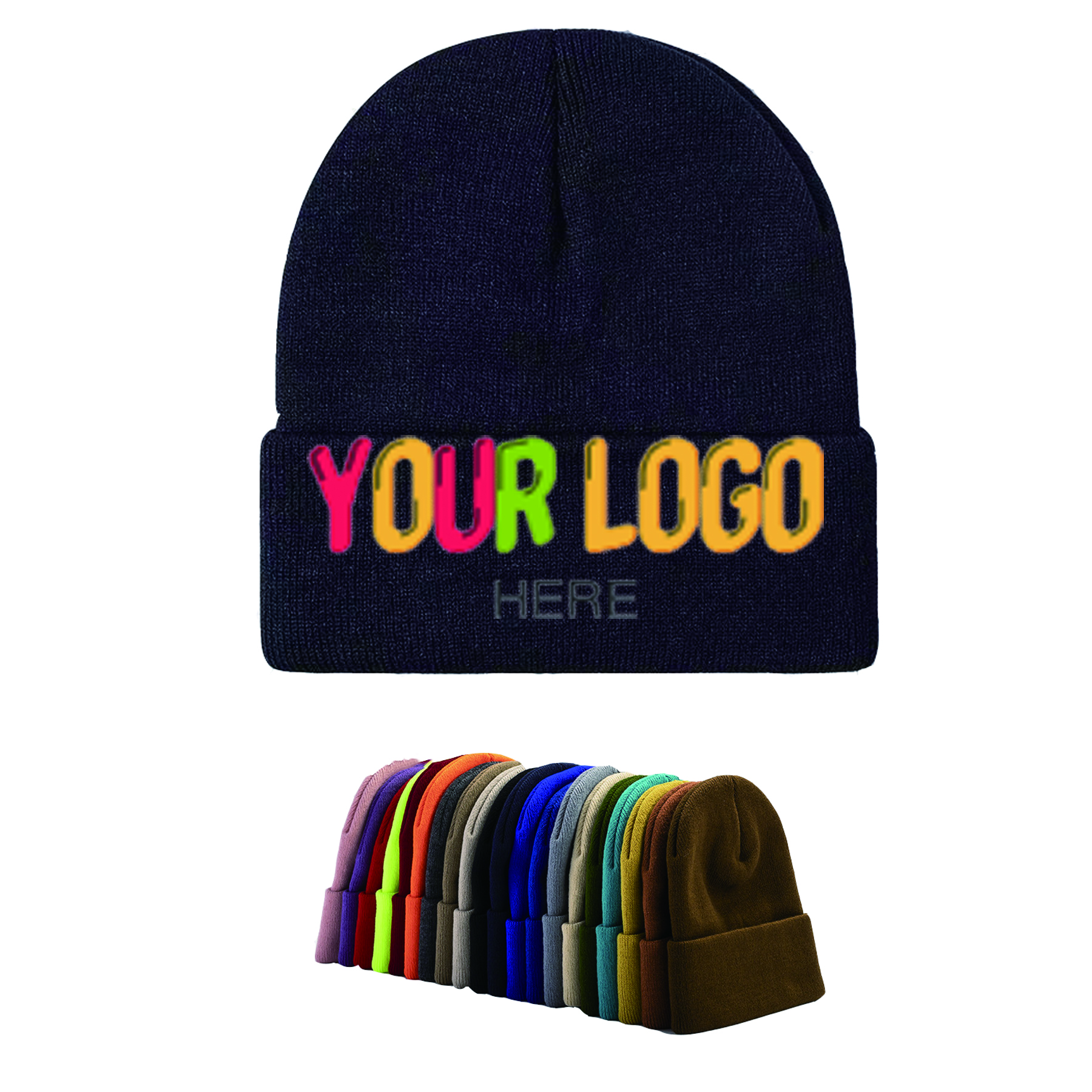 Polyester Solid Color Beanie 2