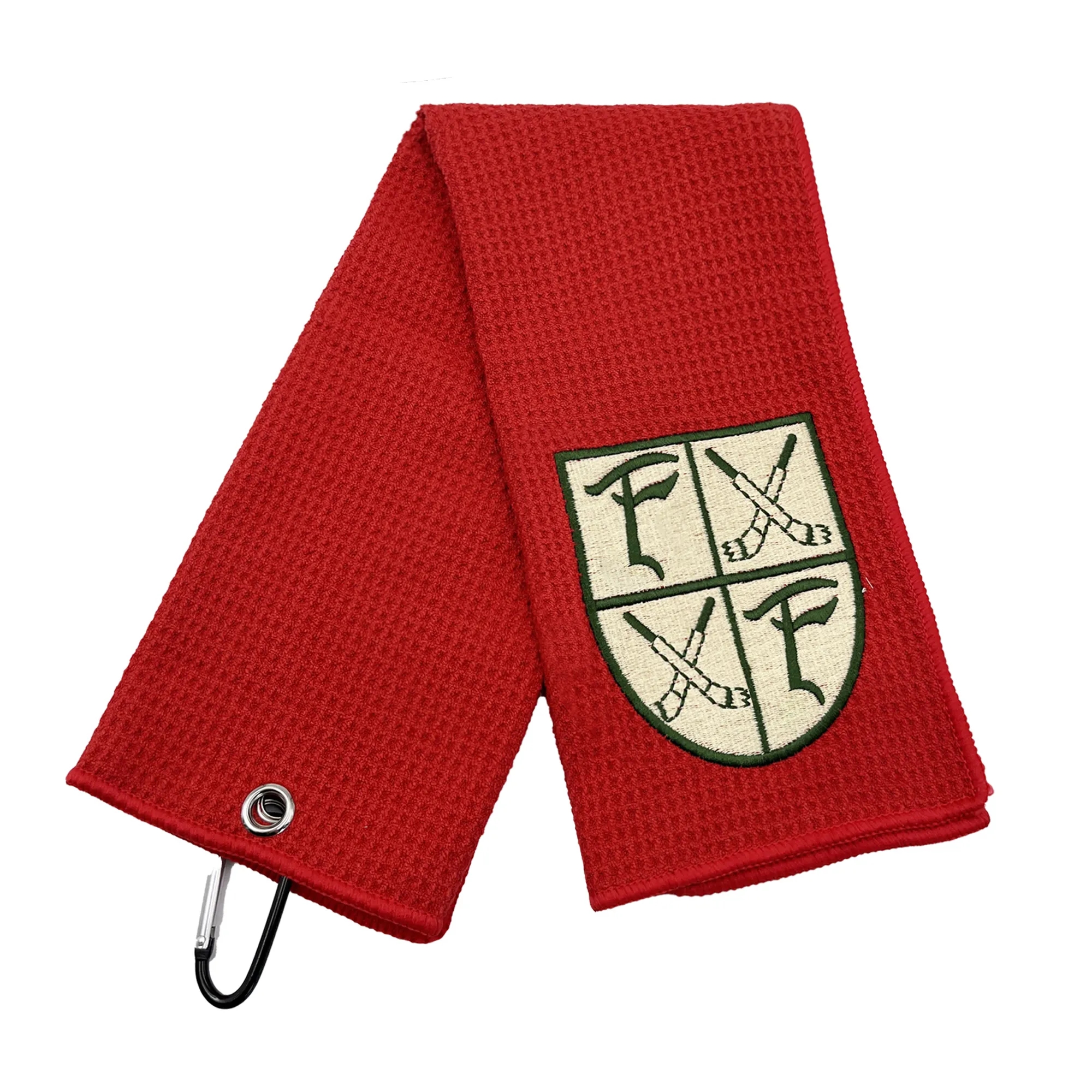 Microfiber Waffle Golf Towel with Carabiner 4