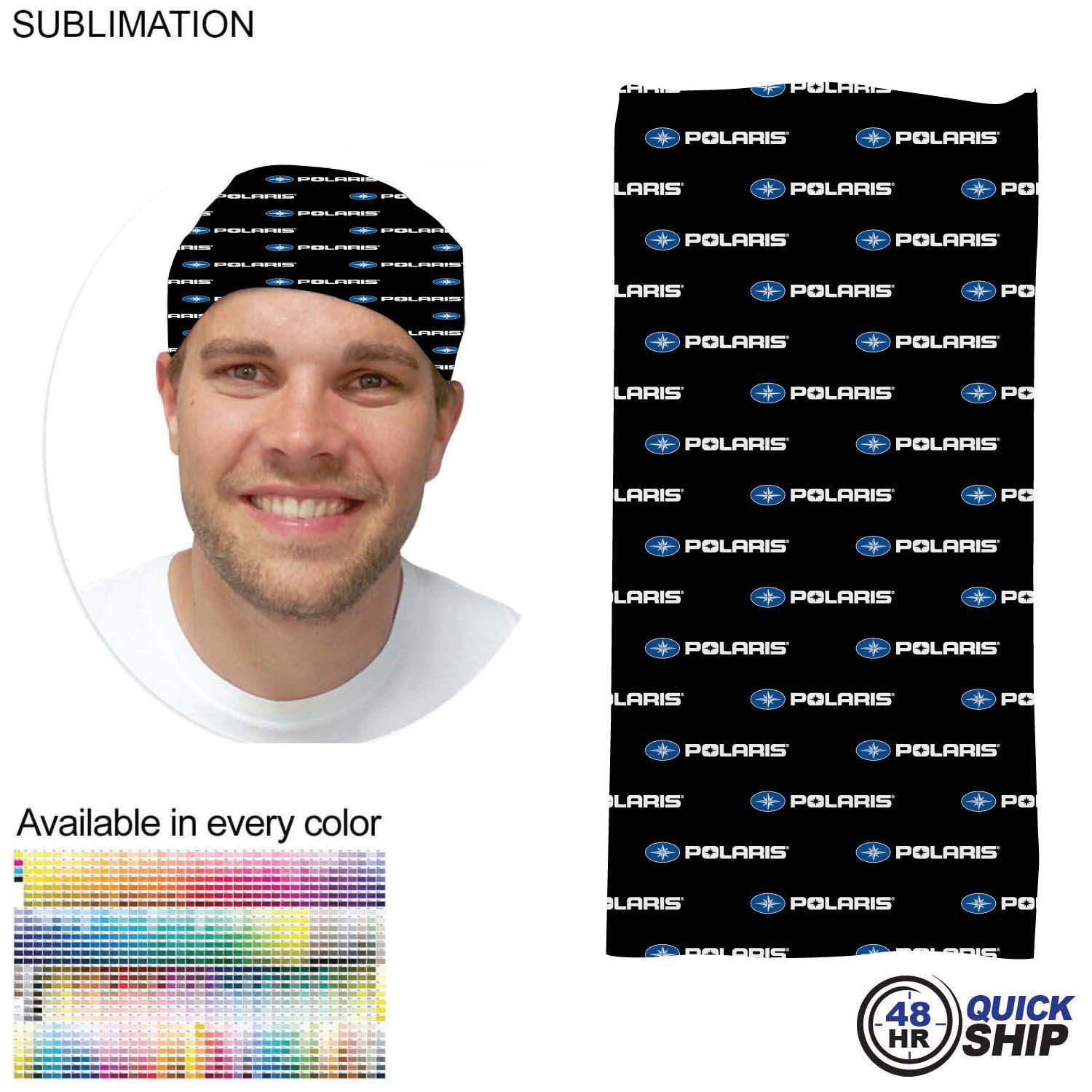 48 Hr Quick Ship - Sublimated Multifunction 2-Ply Tubular WINTER Headwear (Fandanna Bandanna) 5