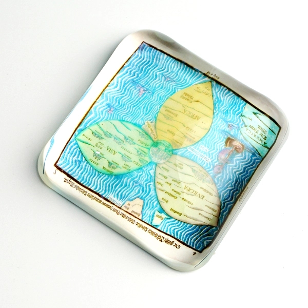 Crystal Square Dome Paperweight 2