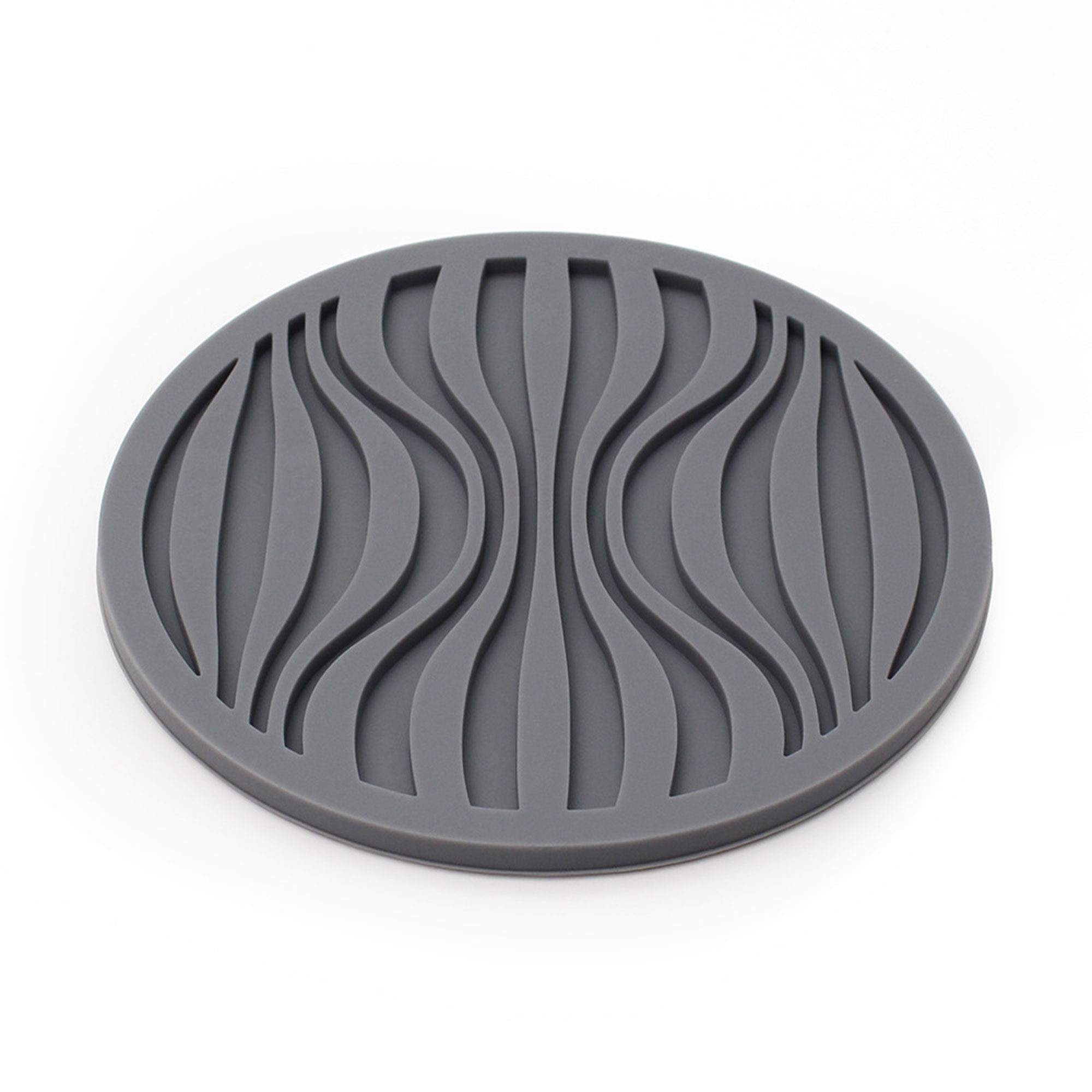 Non-Slip Wavy Round Silicone Coaster 14