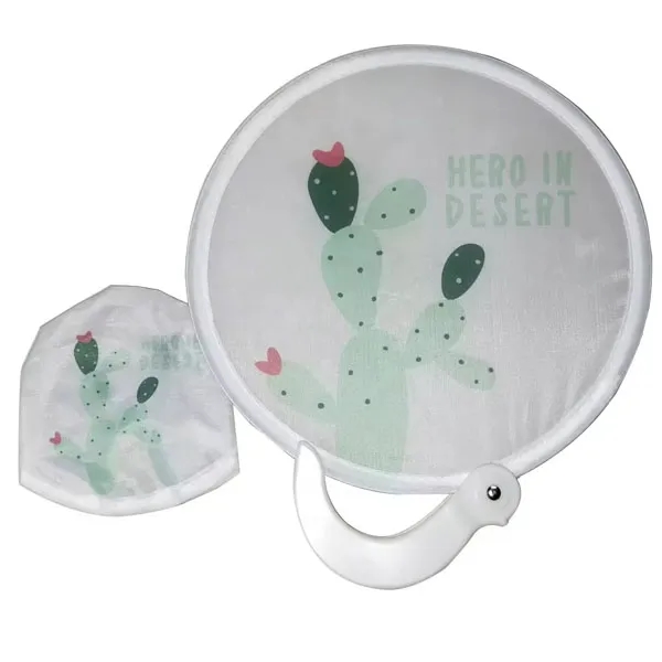 Nylon Foldable Fans with Pouch 3