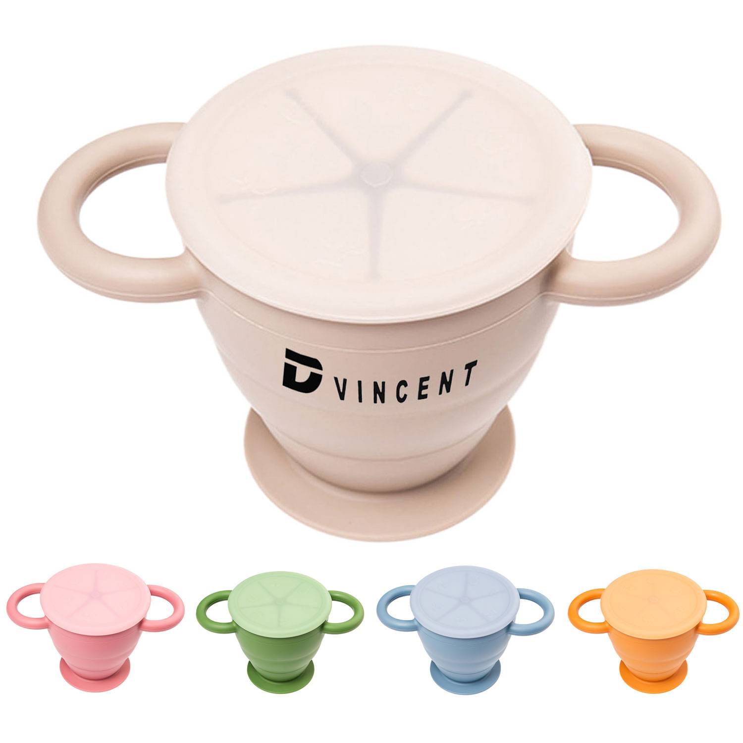 Portable Collapsible Silicone Snack Container for Toddlers 2
