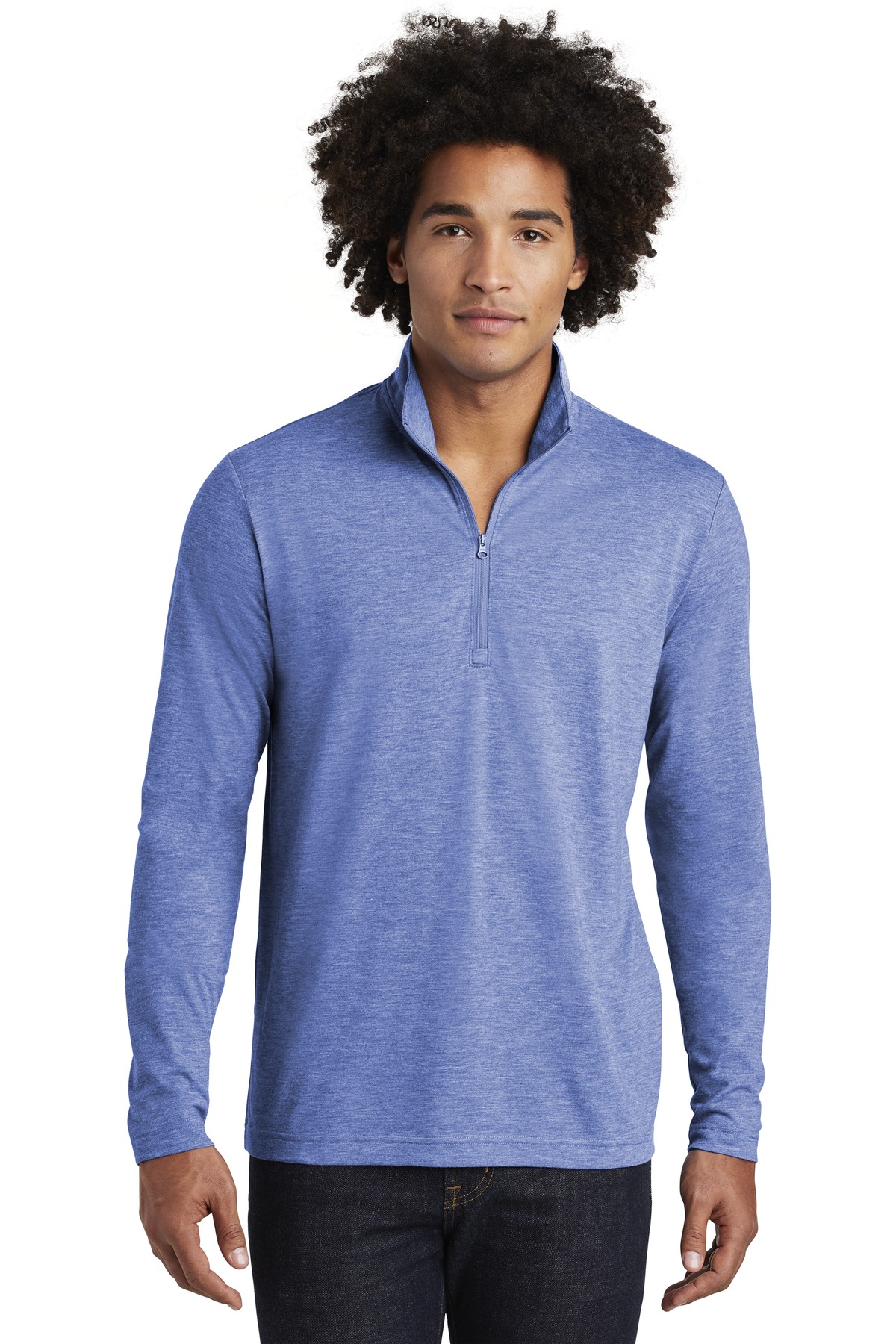 Sport-Tek PosiCharge Tri-Blend Wicking 1/4-Zip Pullover. ST407, custom hoodie or sweatshirt with logo imprint 26