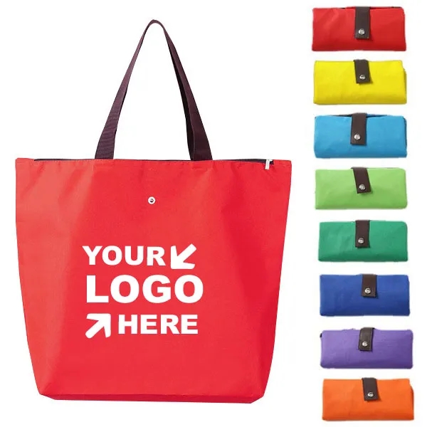 600D Polyester Foldable Grocery Tote Bag 3