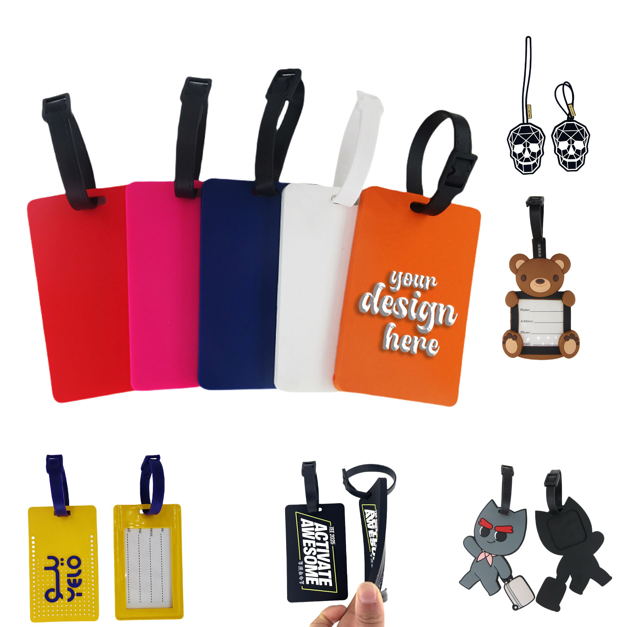 Permium Silicone Luggage Tag Name ID Card 2