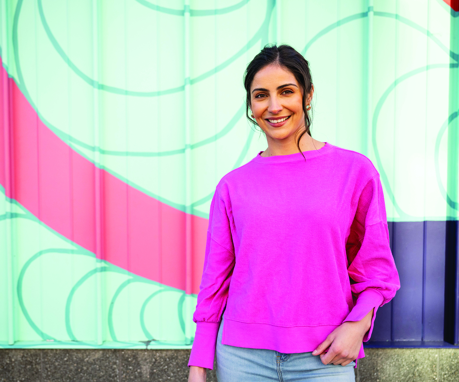 Women's Camden Spliced Crew Neck Sweatshirt 98