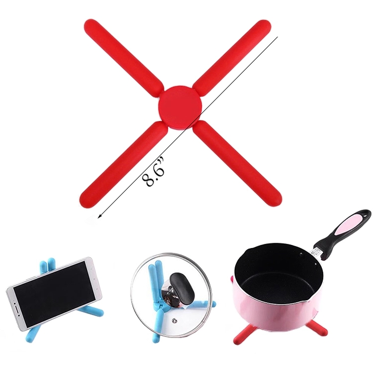 Non-slip Foldable Silicone Trivets Pot Holder 1