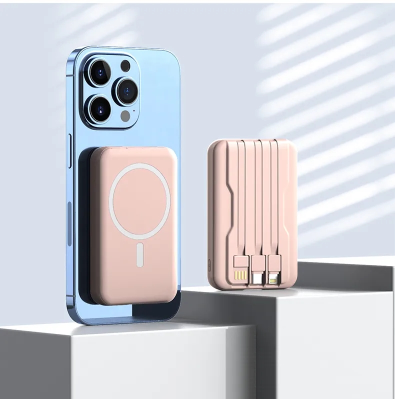 5000mAh Power Bank and Wireless Charger 15W Support MagSafe 3