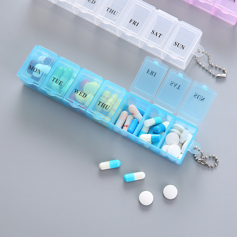 Weekly Pill Organizer with Keychain 3