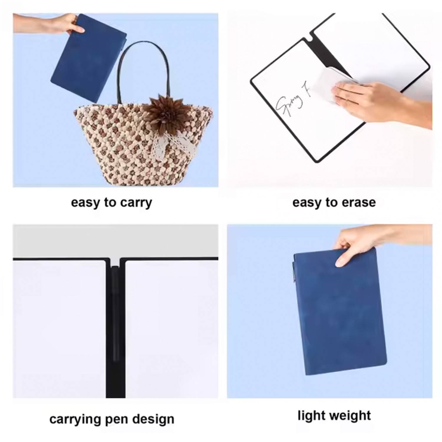 A5 Erasable Memo Board - Leather Notepad for Desk & Office 16