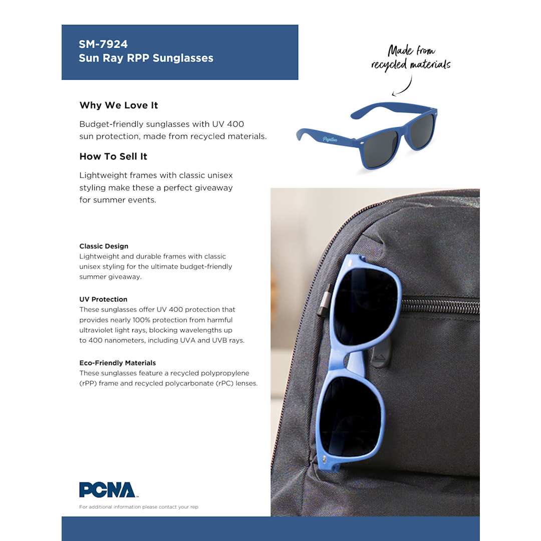 Sun Ray Recycled Sunglasses 51
