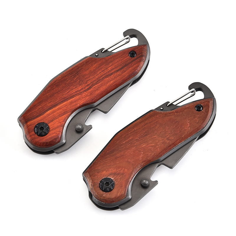 Stainless Steel Folding Pocket Knife with Key Chain 4