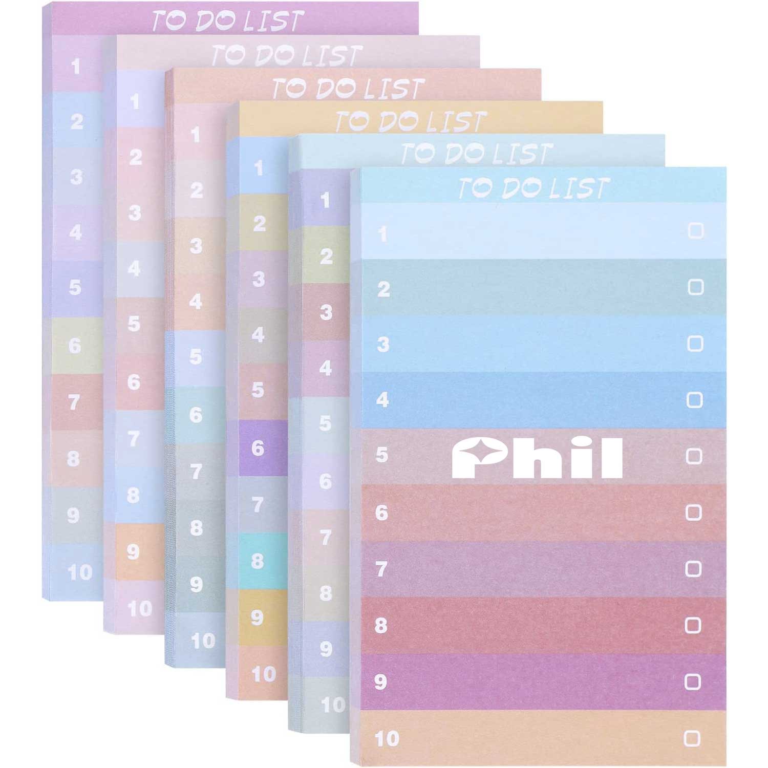 Rainbow Sticky Notepad Grocery List Notes Office Supplies
