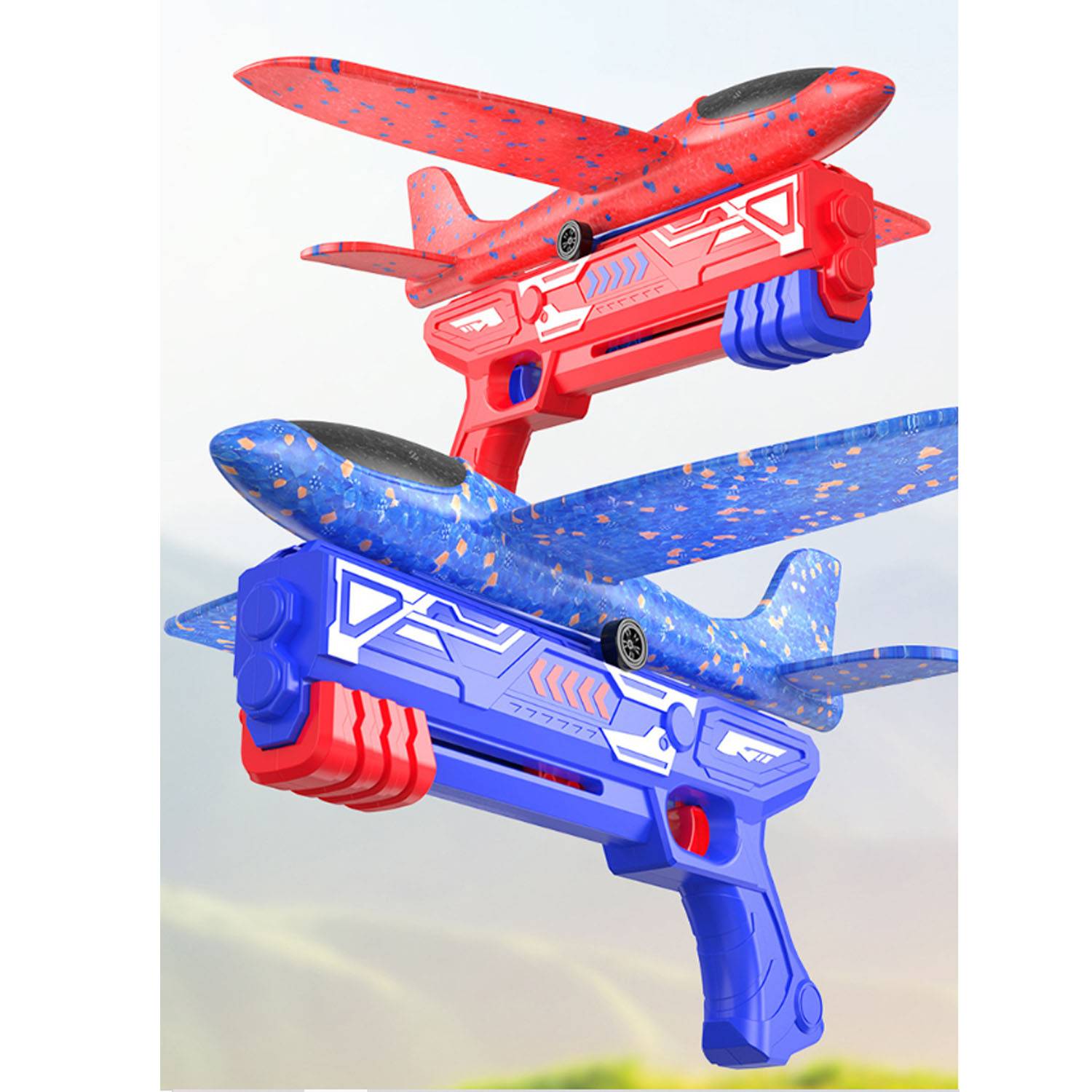 Kids Airplane Launcher Glider Toy 6