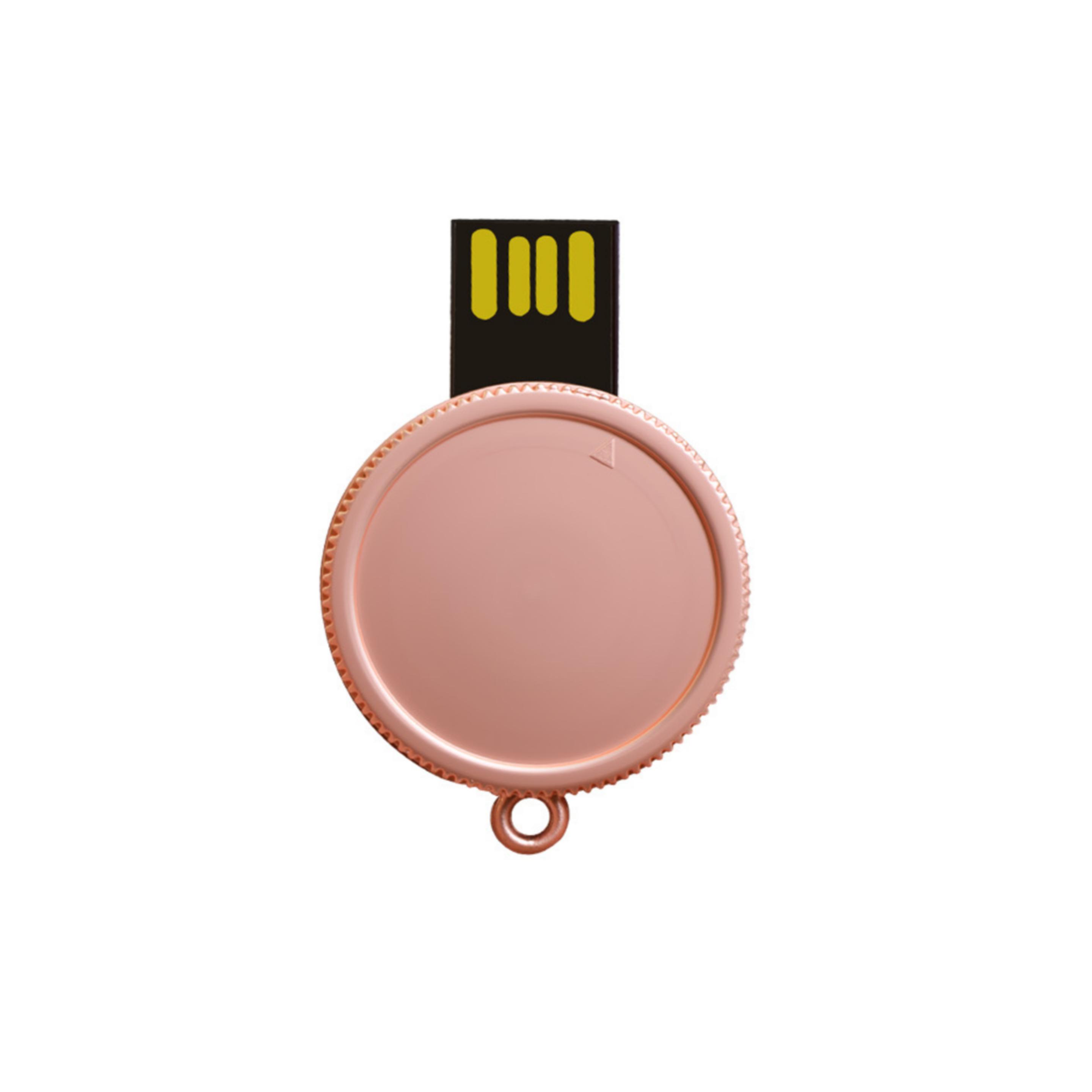 Round Metal Swivel USB Flash Drive 4GB 2