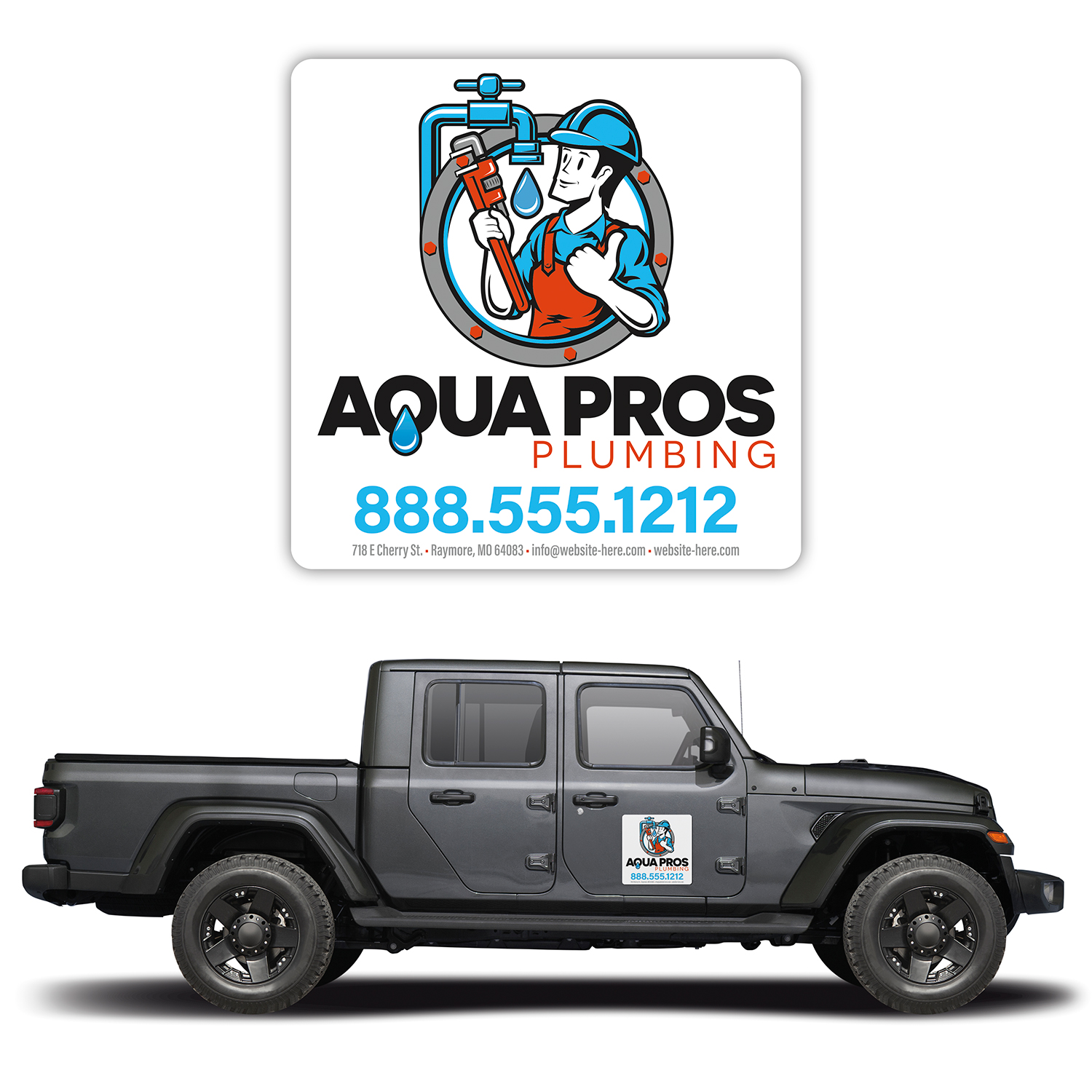 Magnetic Car/Truck/Auto/Vehicle Signs - 12x12 Round Corners 2