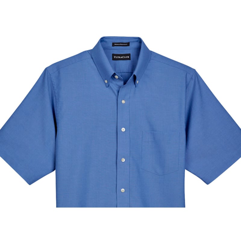 UltraClub Men's Classic Wrinkle-Resistant Short-Sleeve Oxford 32