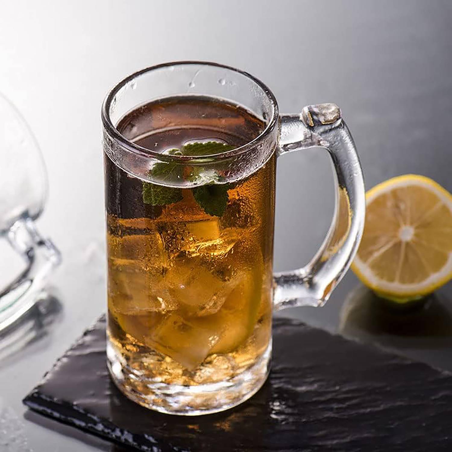 16oz Glass Beer Mugs w/ Handle 6