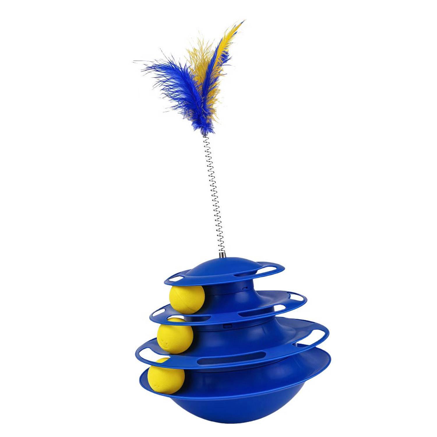 3 Layer Interactive Cat Tower Toy with Rolling Balls 8