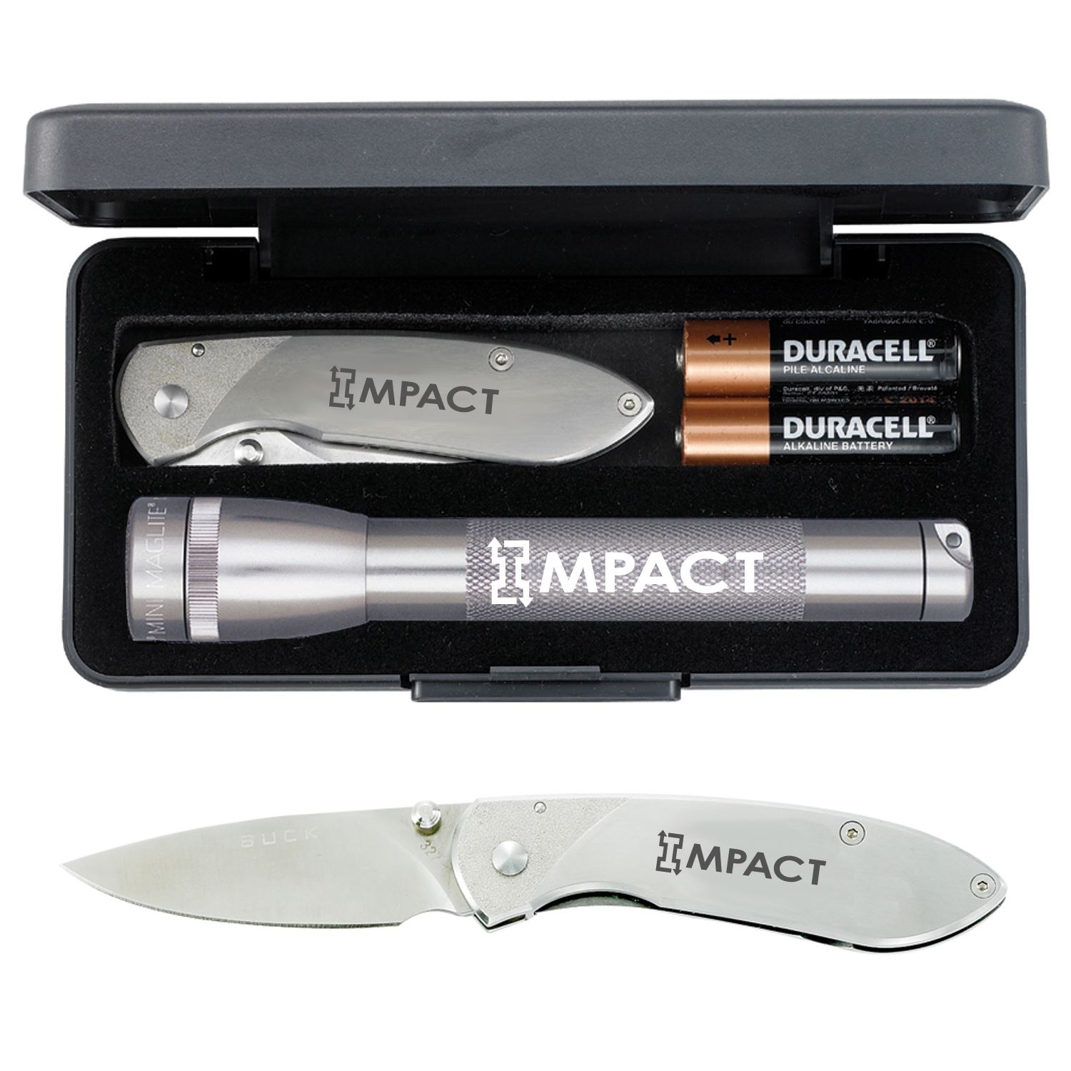 "AA" Mini Maglite® With Buck® “Nobleman” Knife 4