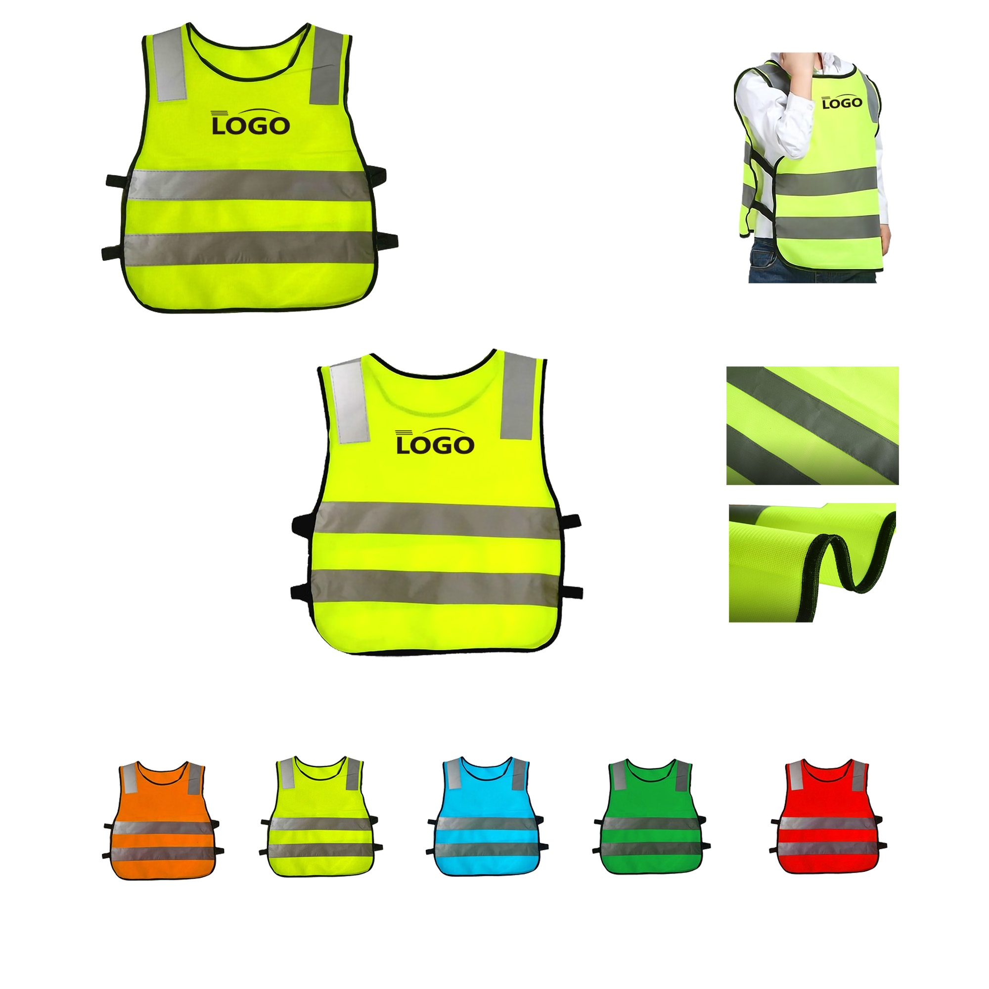 MOQ50 Kids Reflective Safety Vest 2