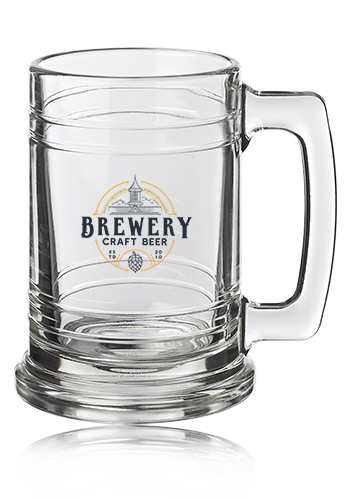 15 oz. Libbey Maritime Glass Beer Mugs 16
