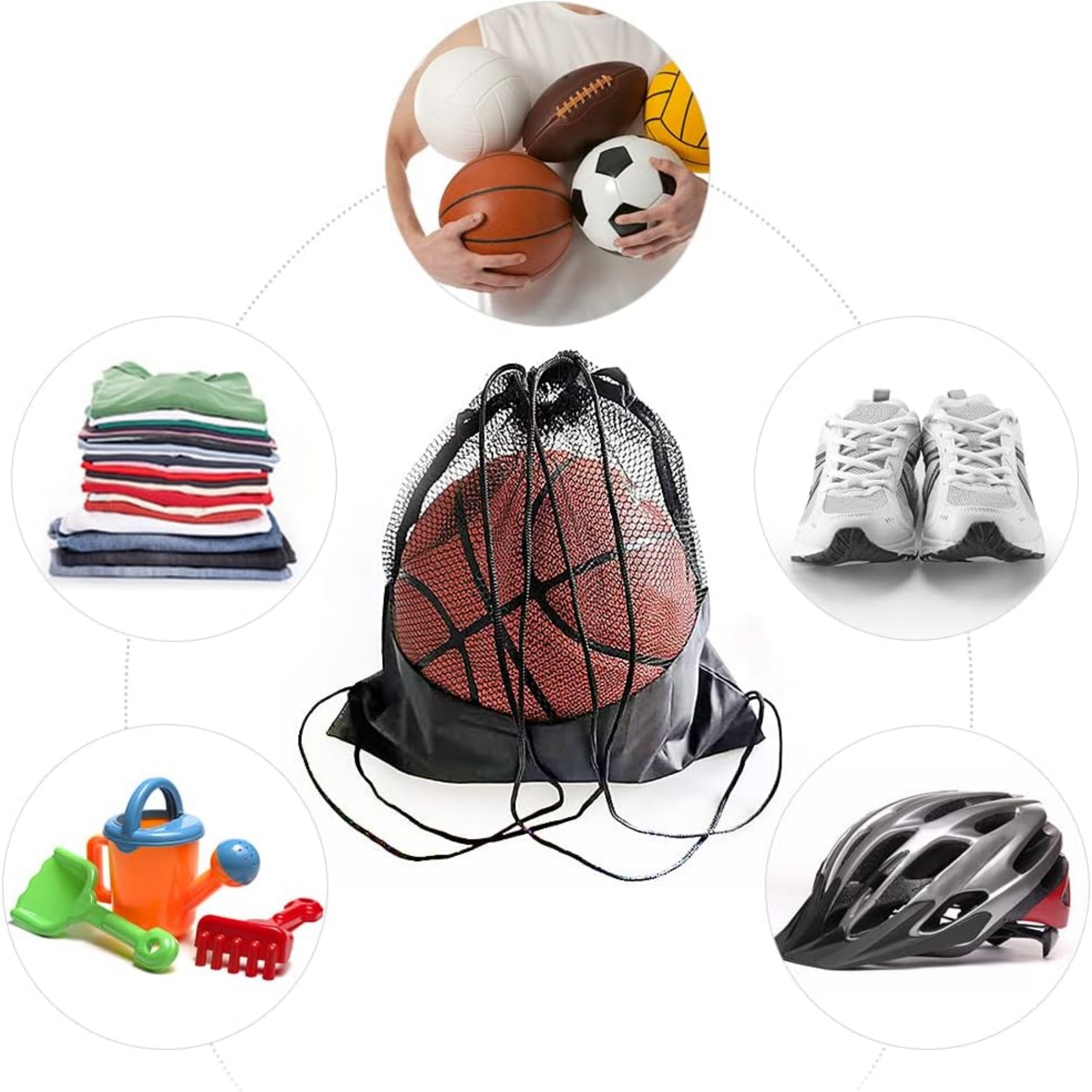 Mesh Drawstring Ball Bag 5