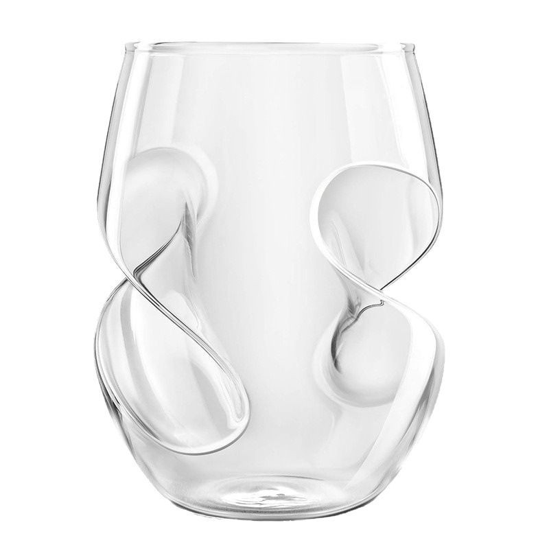 Stemless Wine Glass With Thumb Embossing 4