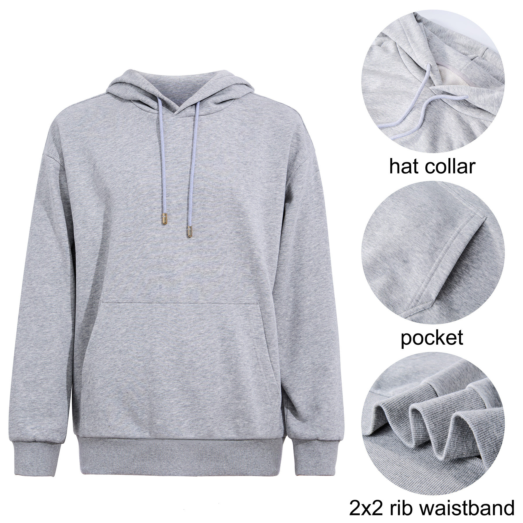 Unisex 100% Pre-Shrunk Cotton Pullover Hooded Sweatshirt W/ Kangaroo Pockets 5