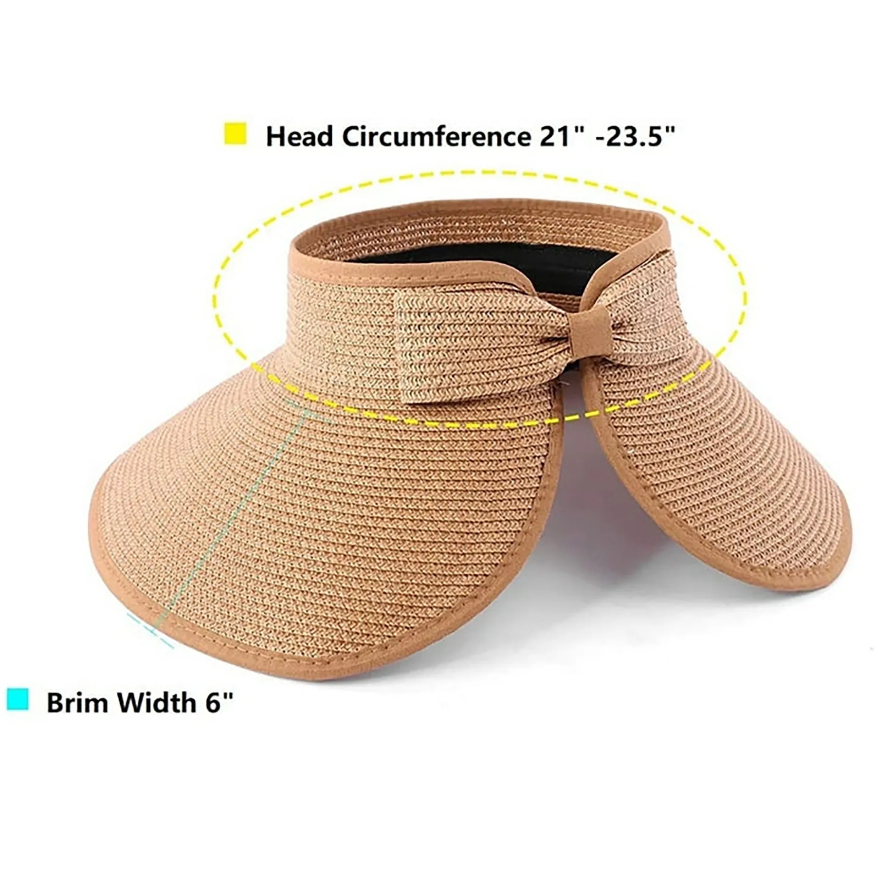 Roll-up Straw Sun Visor 6