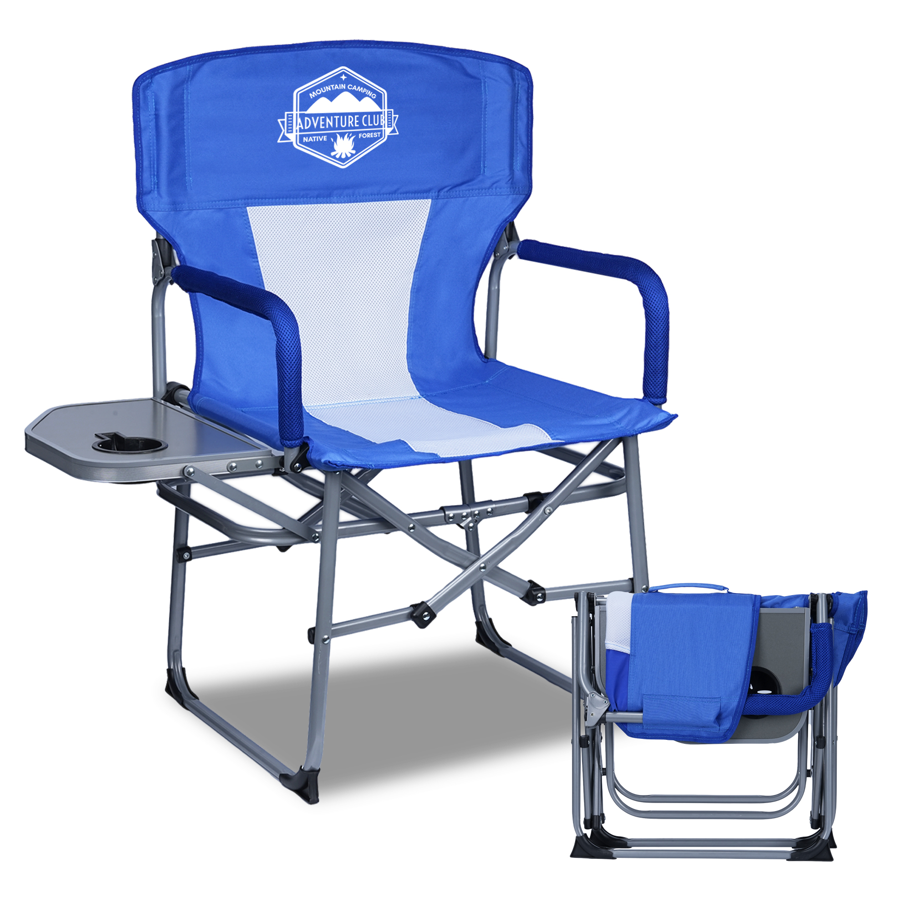 Portable Camping Director Chair With Side Table 10