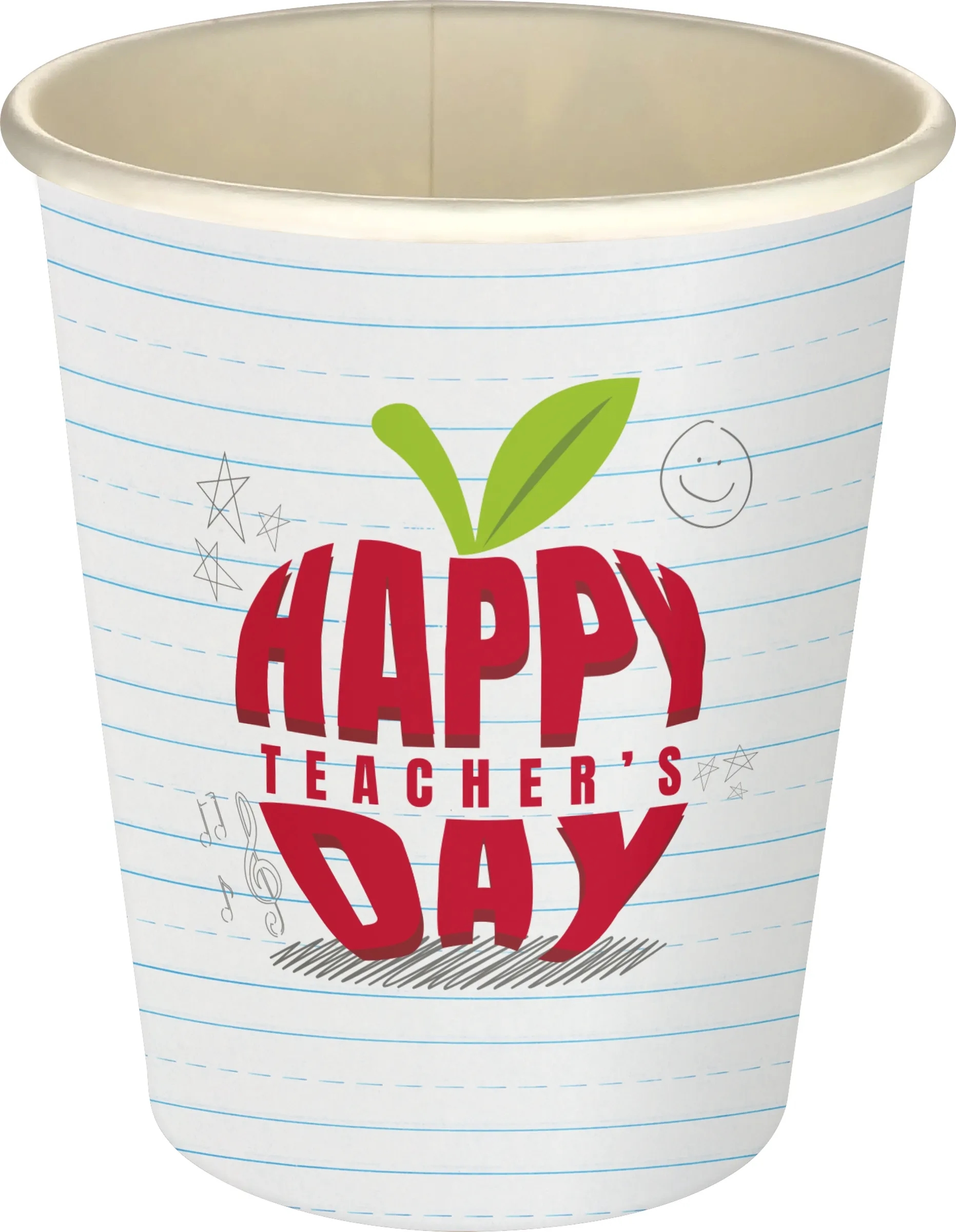 5 oz Teacher Full Color Paper Cup, custom paper cup with logo imprint 5