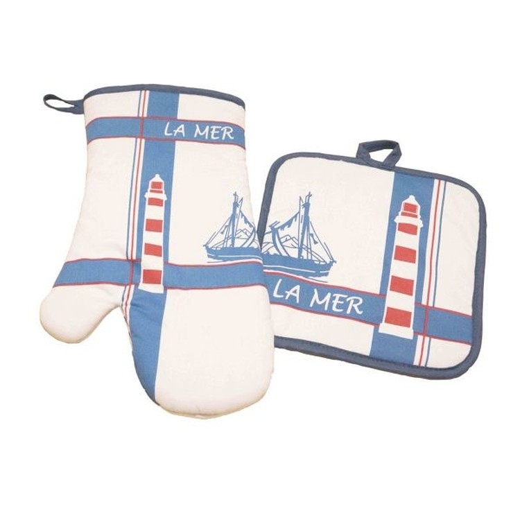 Kitchen Oven Mitt & Pot Holder Set 2