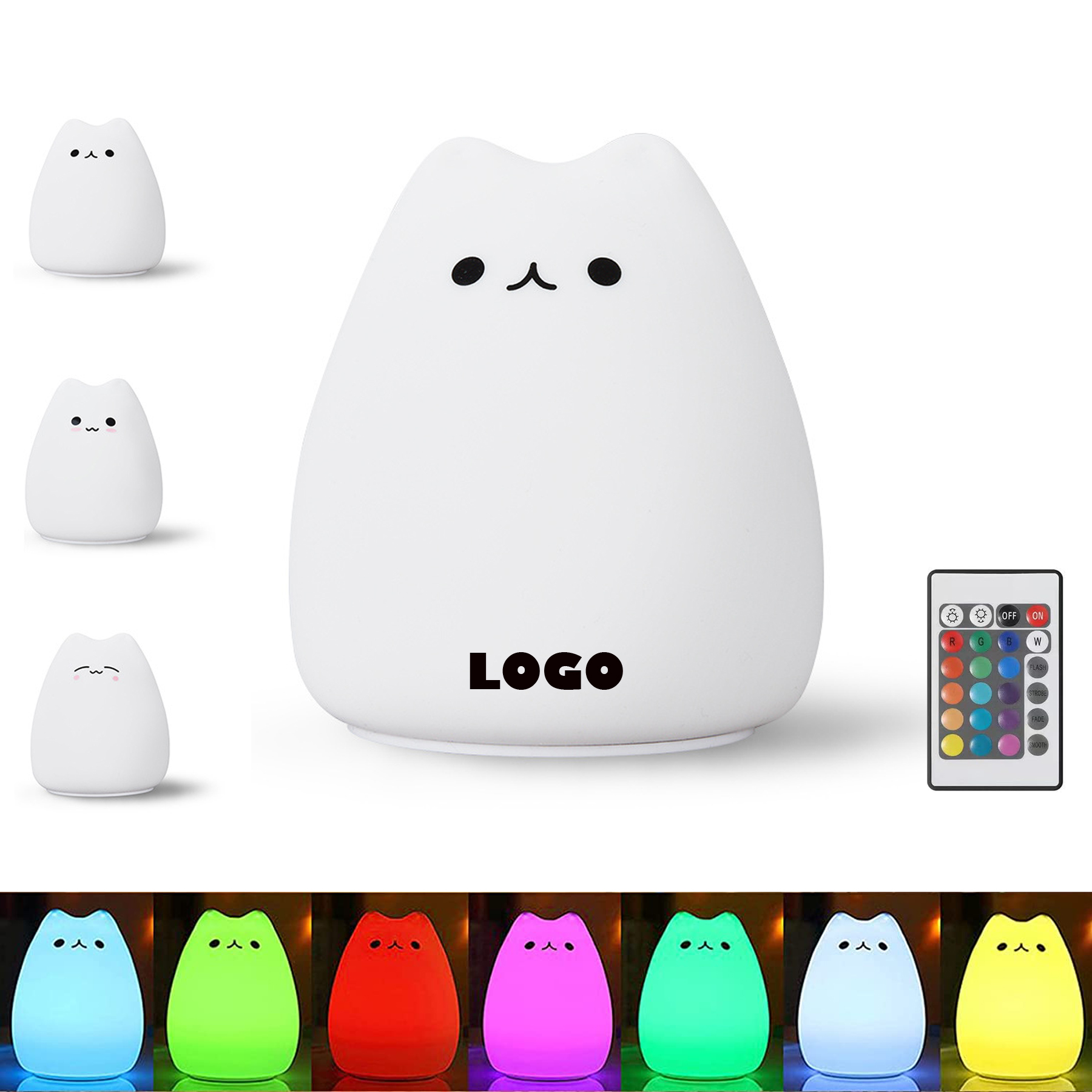 Cute Cat Silicone Bedroom Lamp For Kids 2