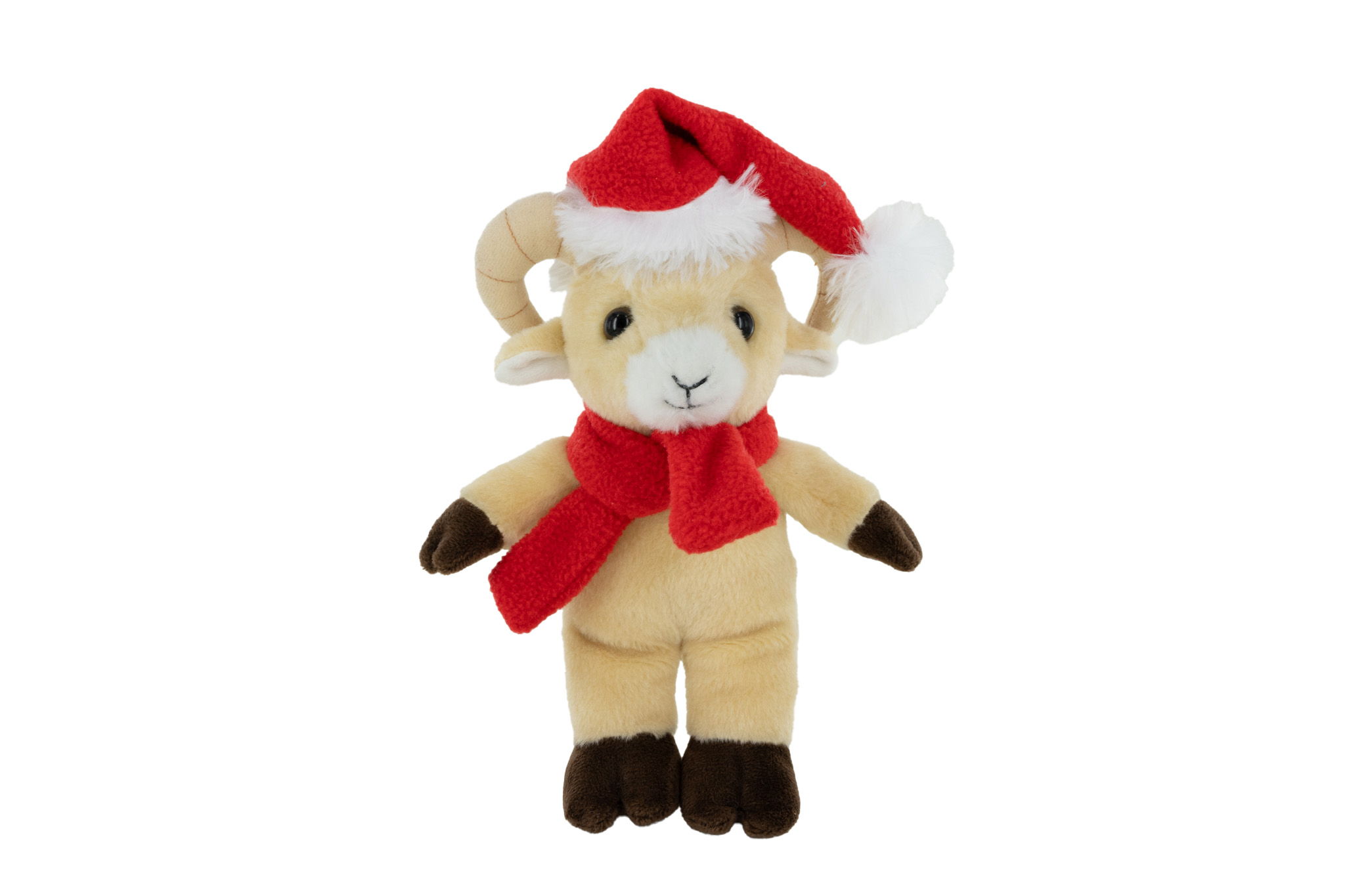 Plush Ram with Christmas Hat & Scarf 3