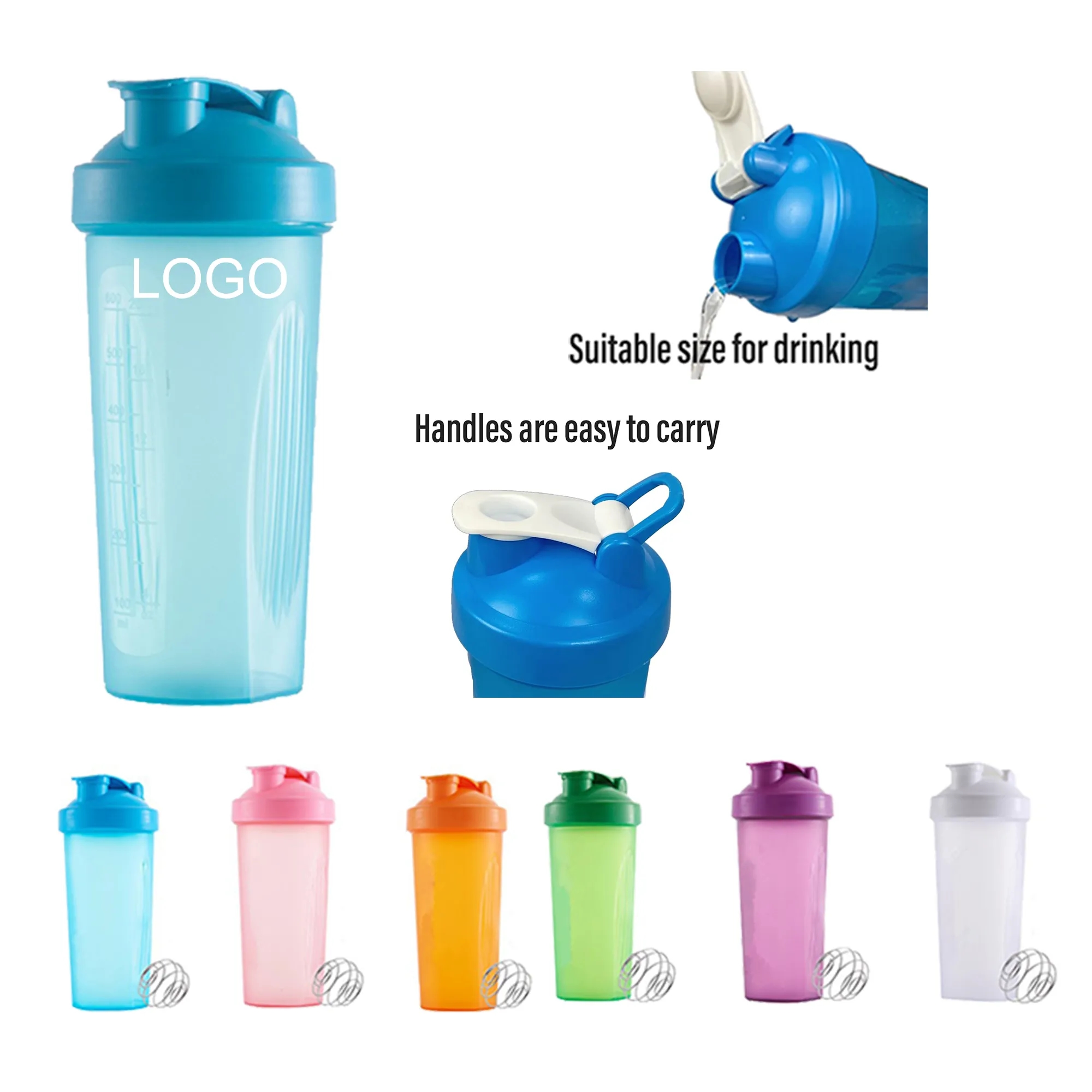 Gym 600ml Protein Powder Shaker Cup 3