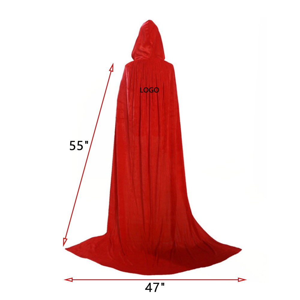 Versatile Hooded Velvet Cape - Elegant Long Cut for Everyone 3
