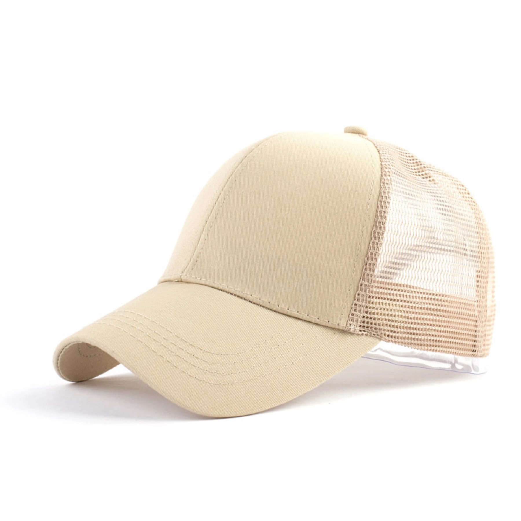 Cotton Horsetail Baseball Cap with Mesh 2