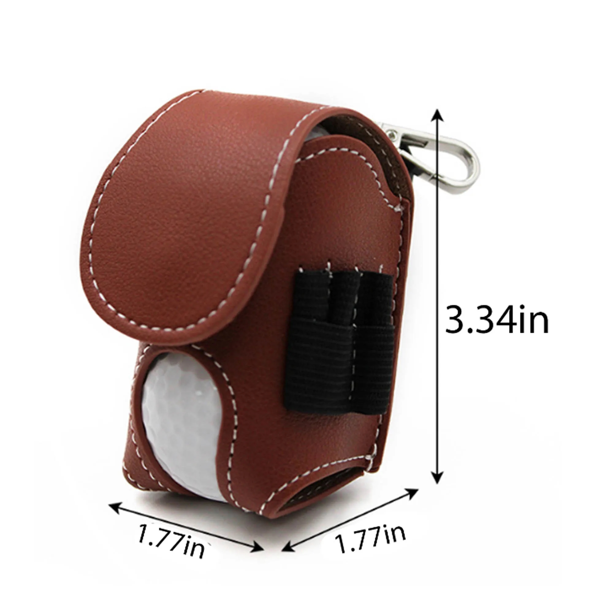 Compact Leather Golf Ball Bag 2