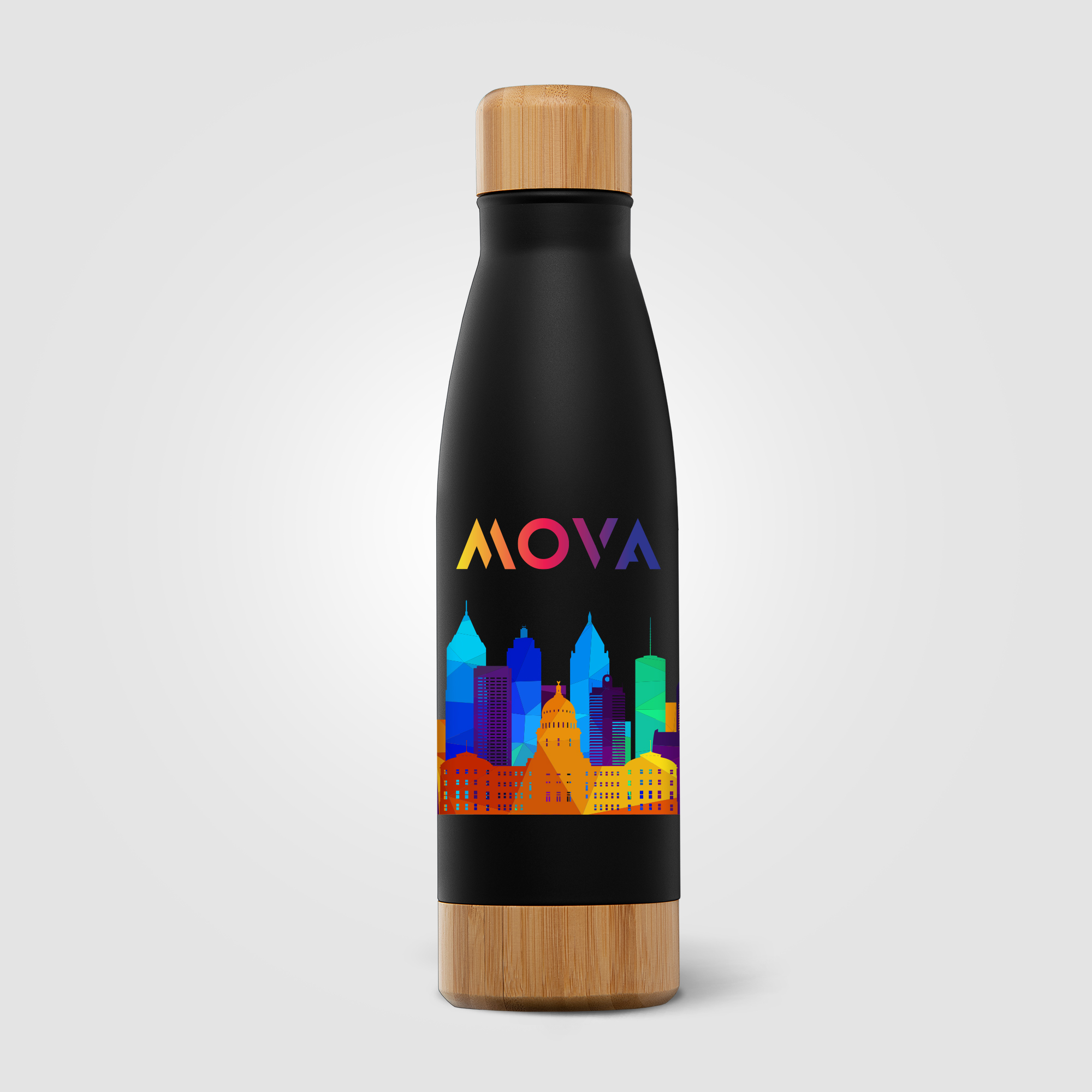 Ibiza Bamboo - 21 oz. Double-Wall Stainless Bottle 18