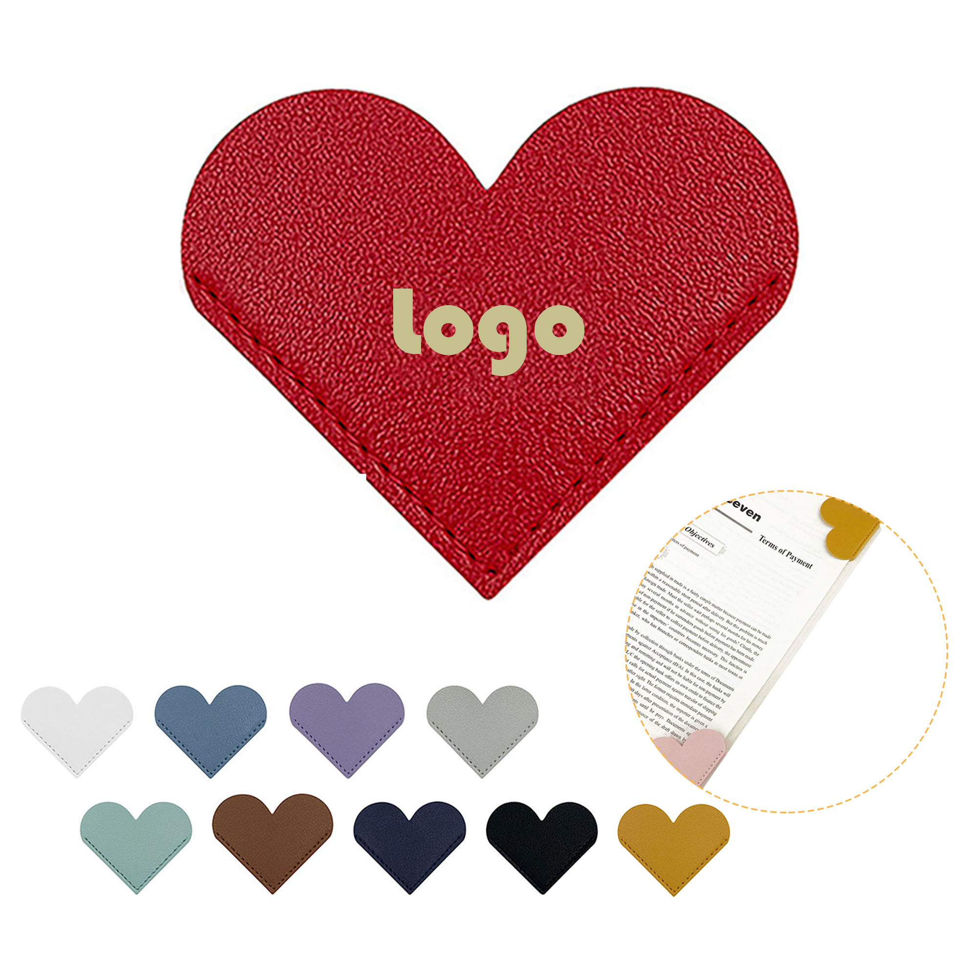 Leather Heart Bookmarks 4
