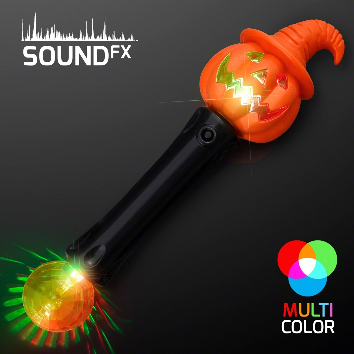 LED Witchy Pumpkin Wand with Sound & Lights 3