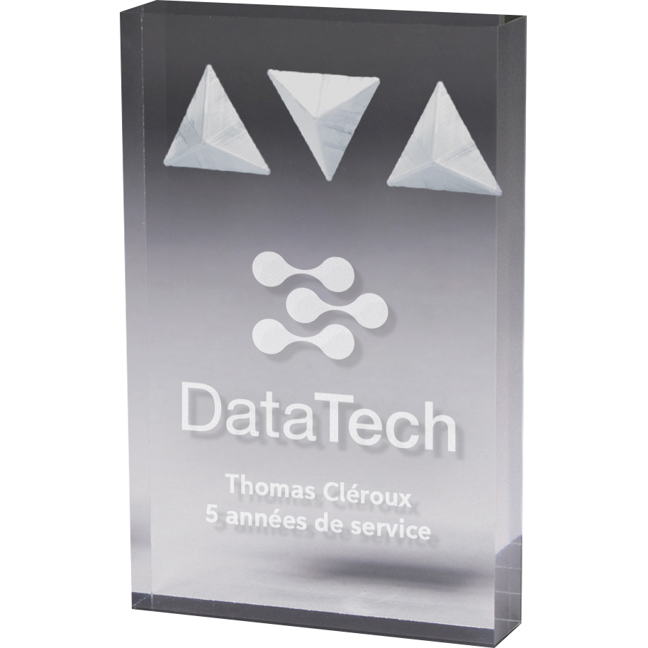 Rectangle Deep Etch Award Laser Engraved (5"x 7"x3/4")