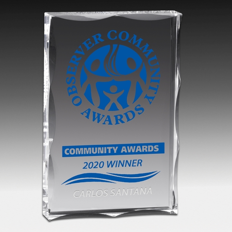 Large Scalloped Block Award - 4" x 6" x 1" - 2245P (4Color Process) 3