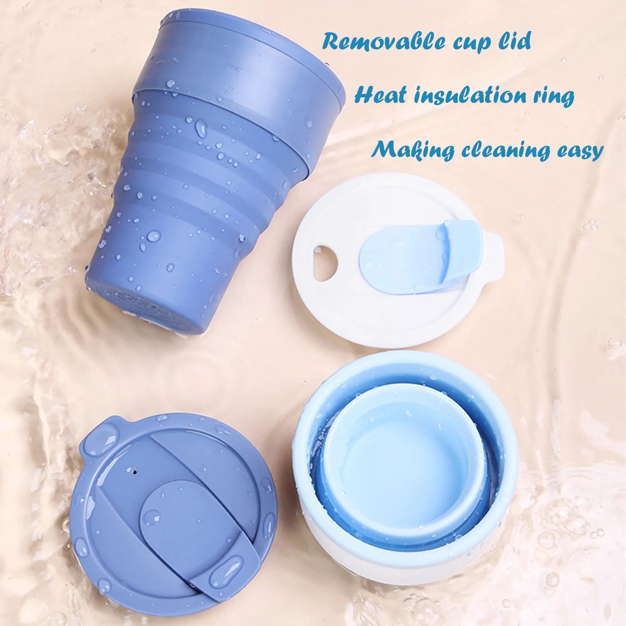 Fexisip Pro,Silicone+PP Collapsible Travel Cup 3
