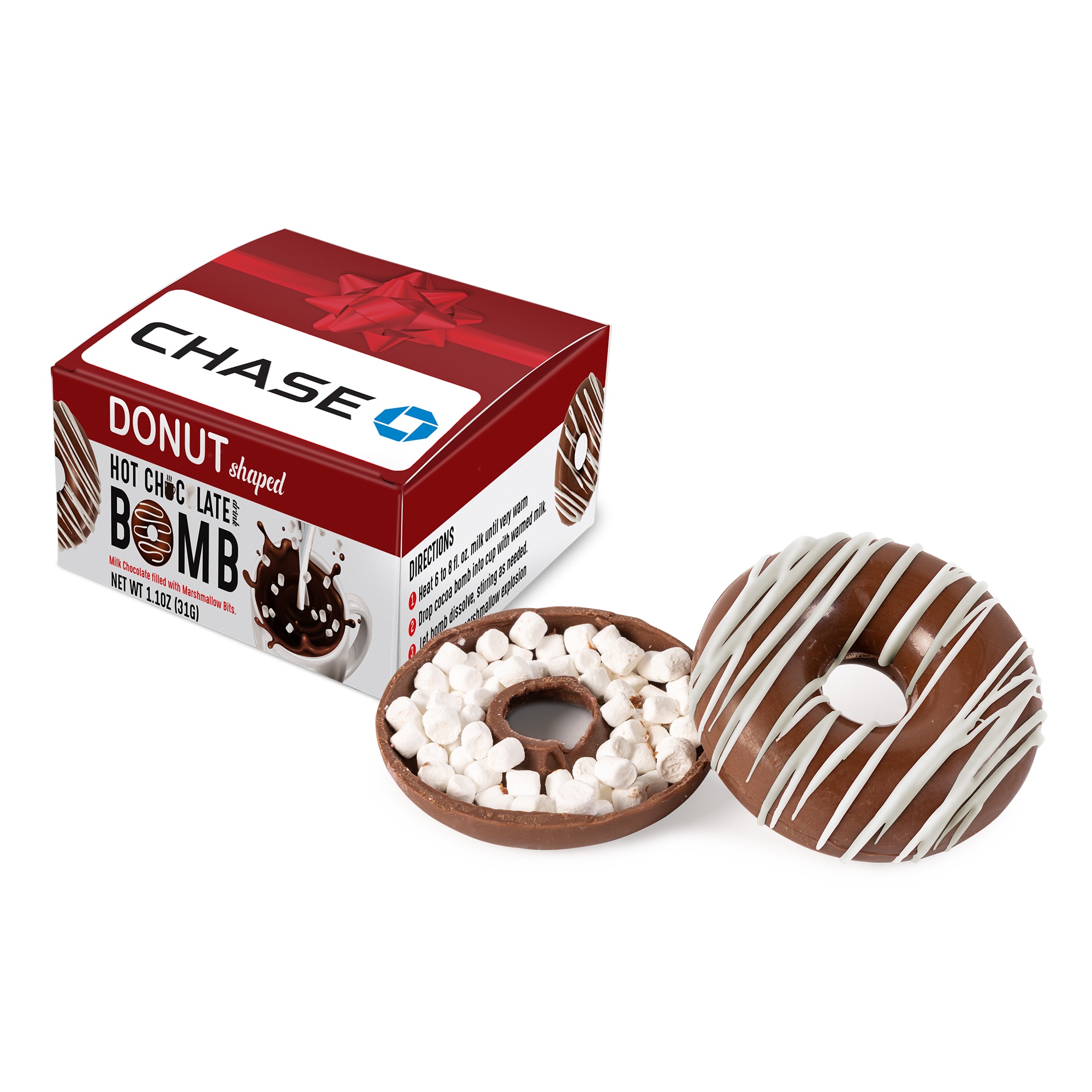 Donut-Shaped Hot Chocolate Bomb with Drizzle 2