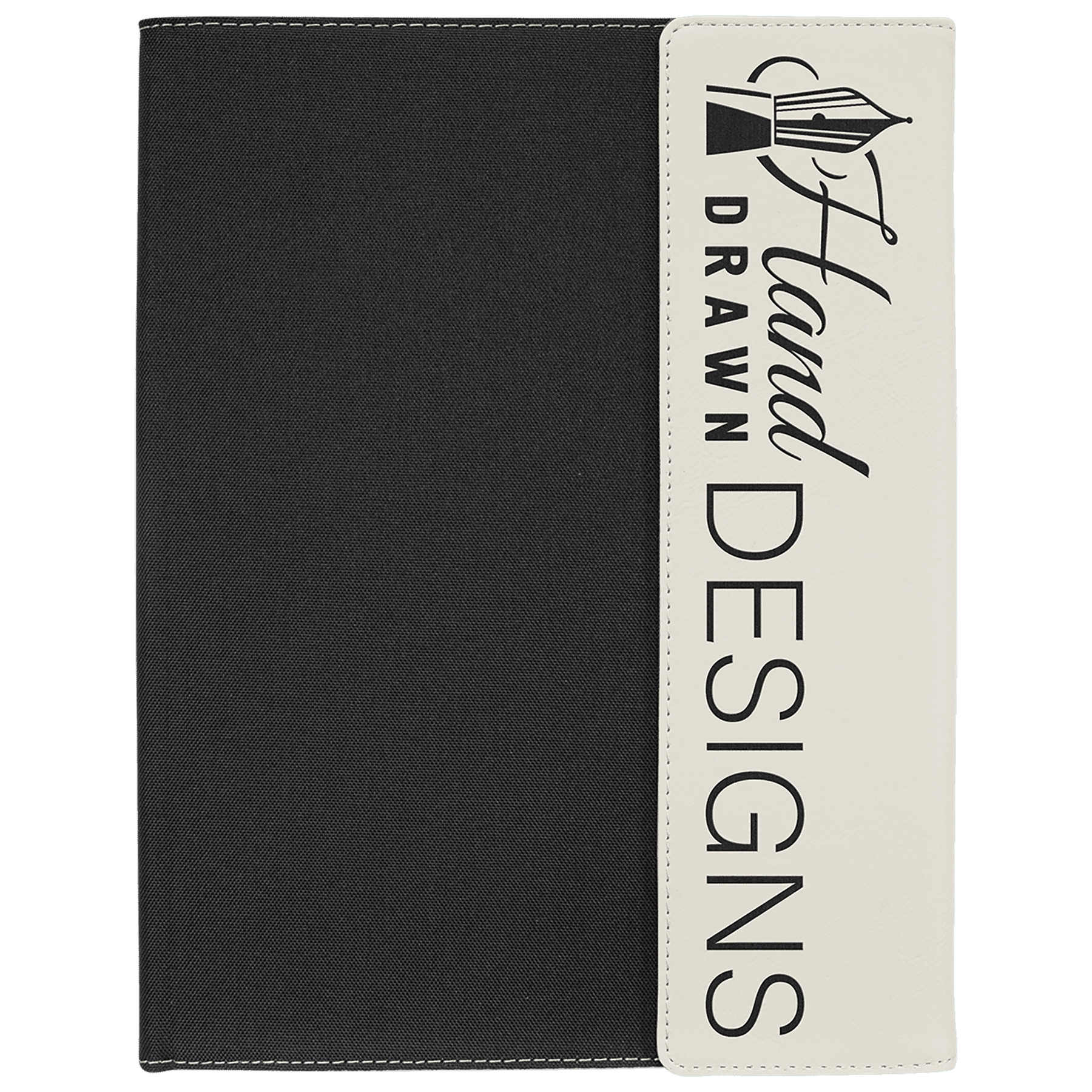 9" x 12" Purple Leatherette & Black Canvas Portfolio 7